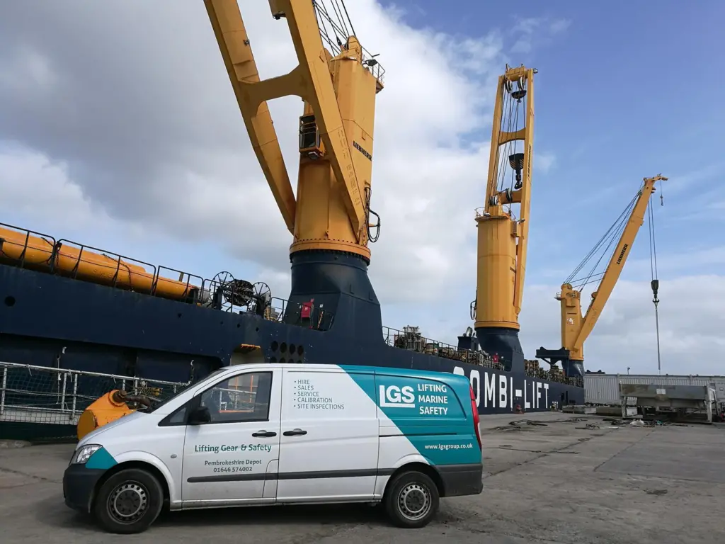 Lifting Gear & Safety van at portside
