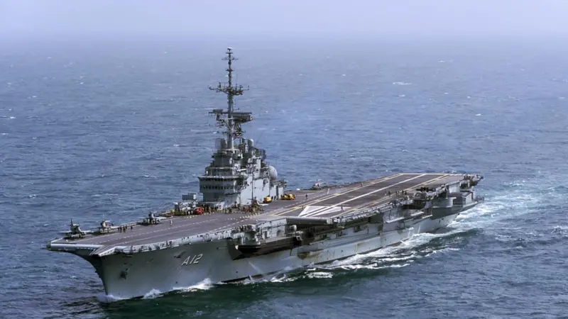São Paulo aircraft carrier at sea