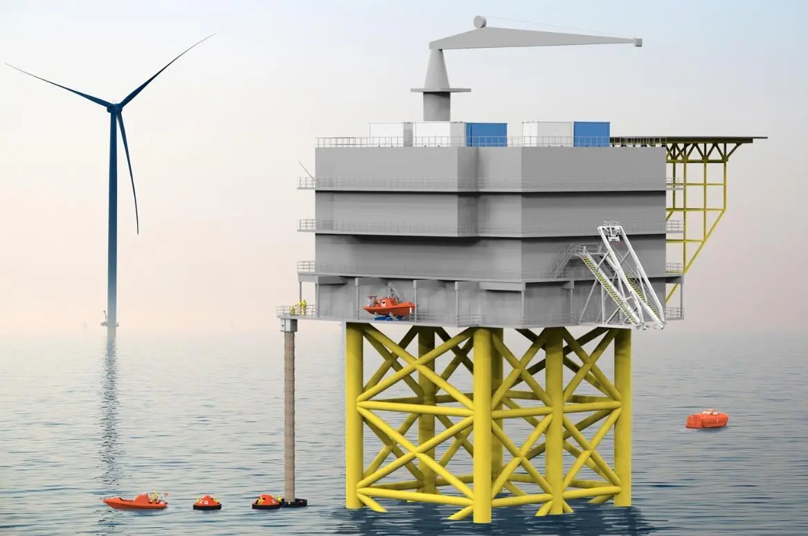 Viking visual shows windfarm substation evacuation and safety equipment