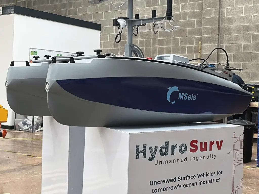 One of three HydroSurv REAV-16 USVs being prepared for delivery to MSeis - image credit HydroSurv