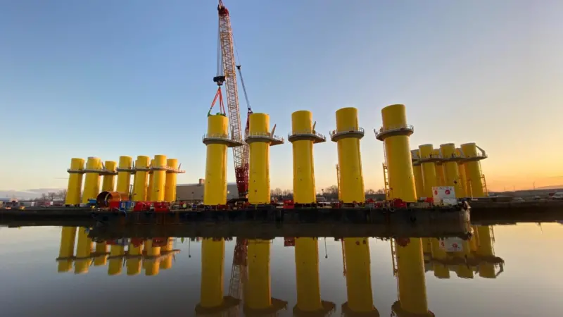 Transition pieces for offshore wind farms at Borssele