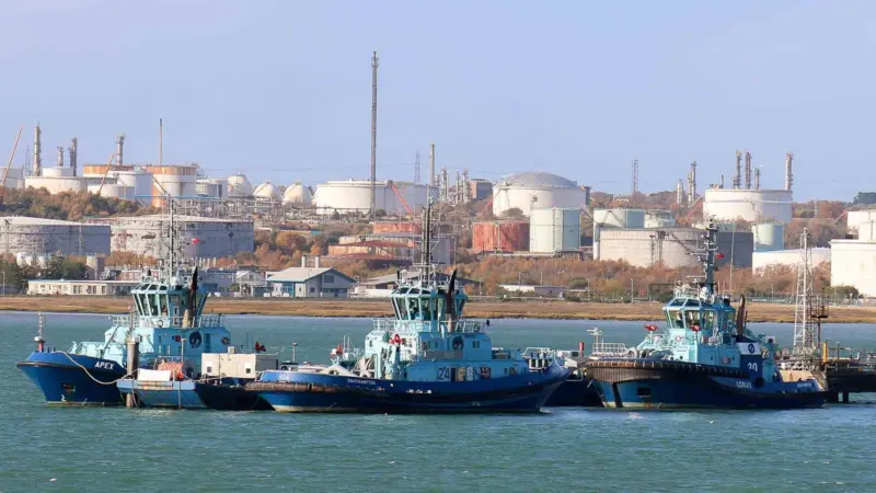 Two Voith tractors and an ASD tug currently serve ExxonMobil's Fawley Refinery (Peter Barker)