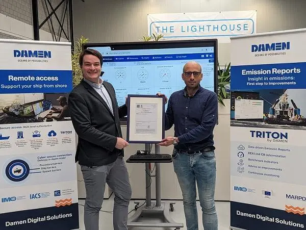 Damen Triton IoT Platform receives Bureau Veritas Type Approval for Cyber Resilience (Damen)