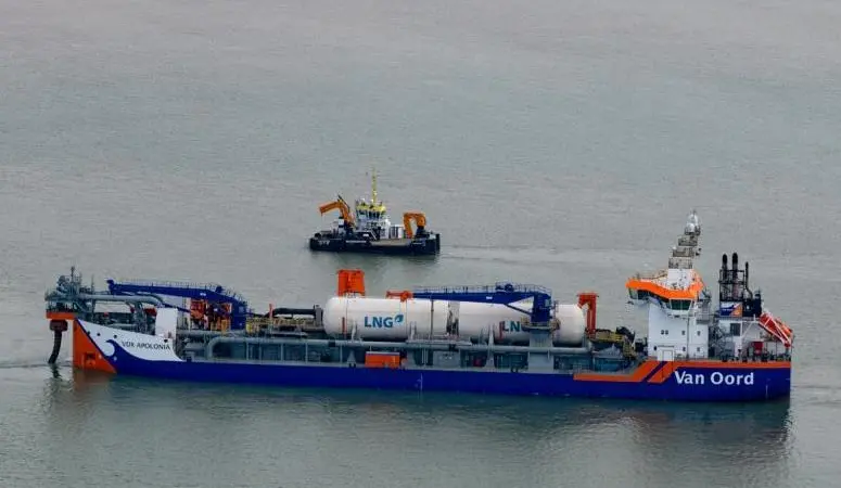 Van Oord's Vox Apolonia, one of three new LNG-powered trailing suction hopper dredgers