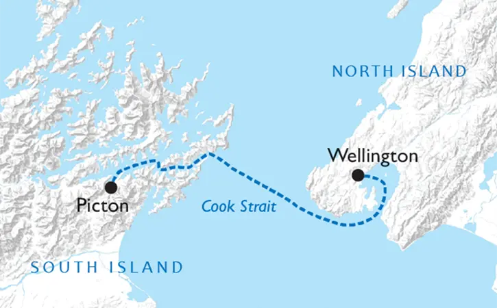 Interislander-Ferry-Map
