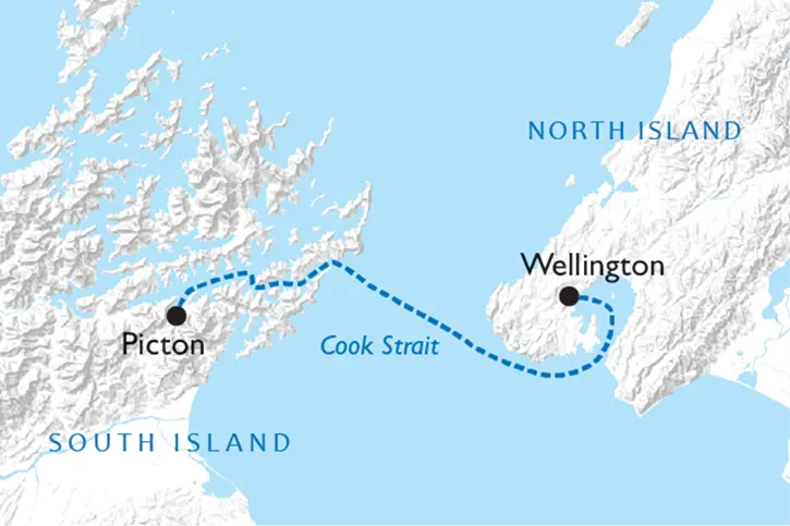 Interislander-Ferry-Map