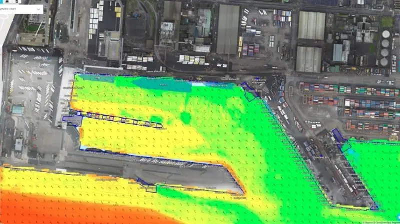Accurate information on assets and bathymetry helps in vessel planning (Image, Dublin Port GISGRO account)
