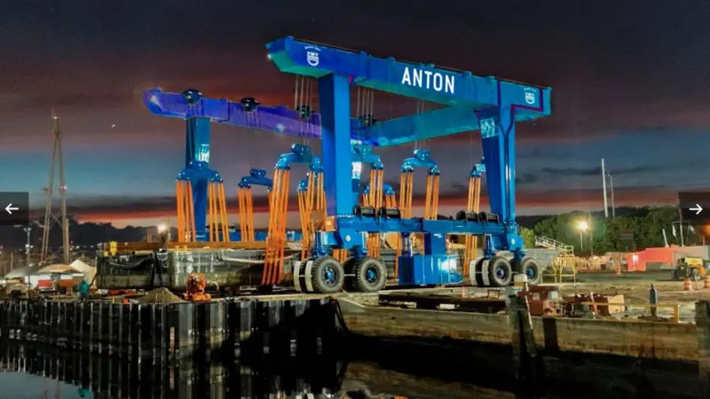 FMV's new 900t mobile cradle, 'Anton'