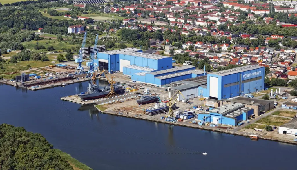 Peene Werft, is located in the former East Germany