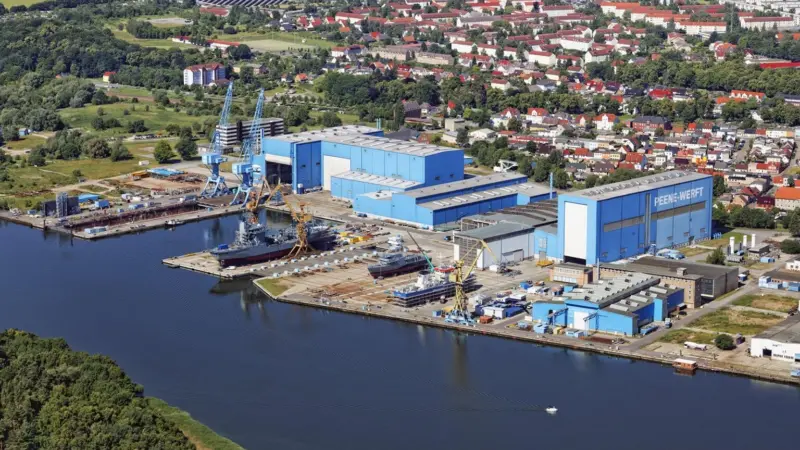 Peene Werft, is located in the former East Germany