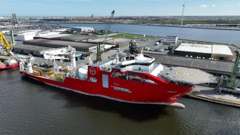Image of Jan De Nul's cable-laying vessel connector