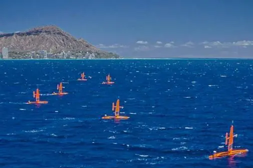 Fleet of Saildrones around Hawai'i