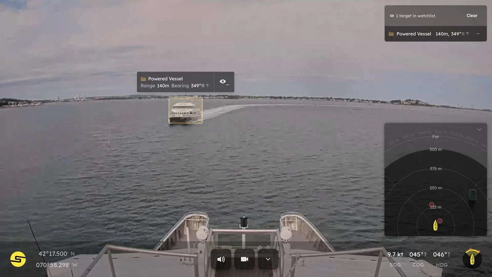 Sea Machines, recognising powered vessel