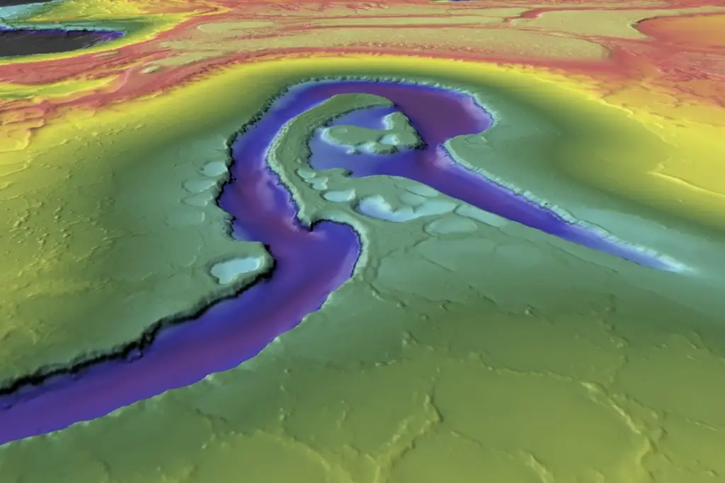 Swathe bathymetry seafloor