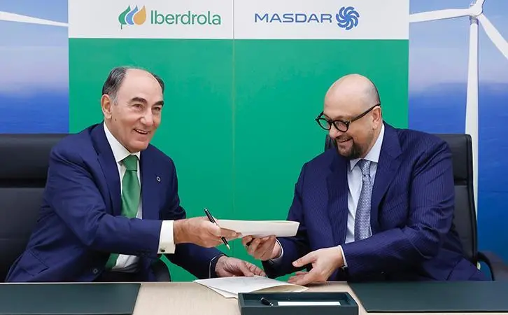 Ignacio Galan, Iberdrola’s Executive Chairman, and Masdar’s Chief Executive Officer, Mohamed Jameel Al Ramahi,