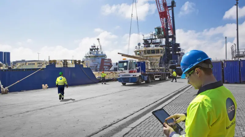 ASCO operations on the quayside