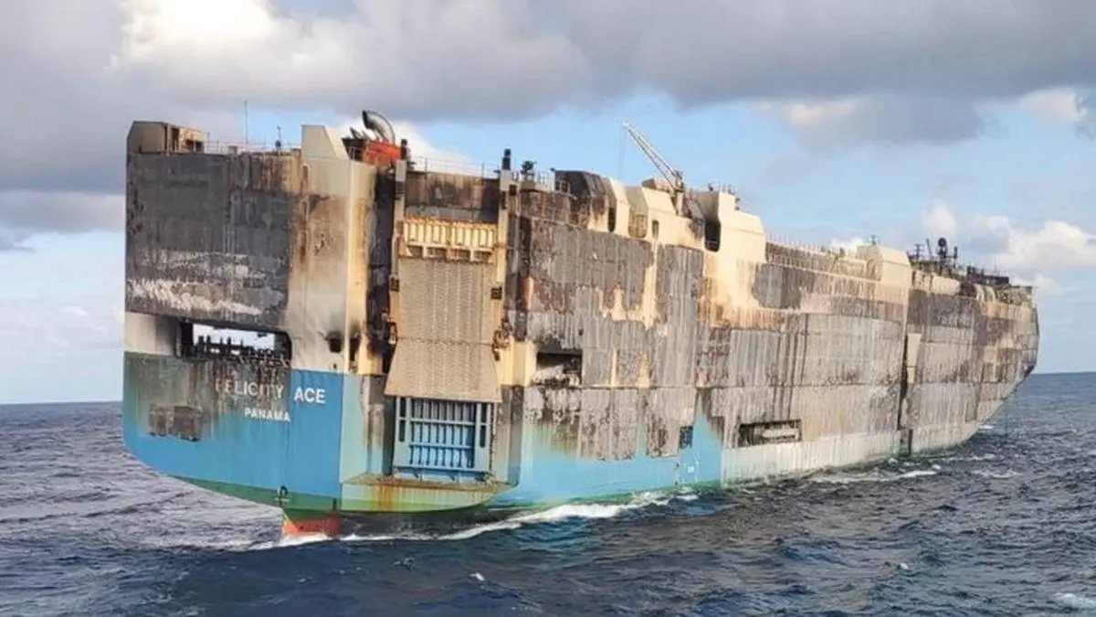 Salvors lost the battle to save the Felicity Ace following a fire in 2020 - MOL, Boskalis