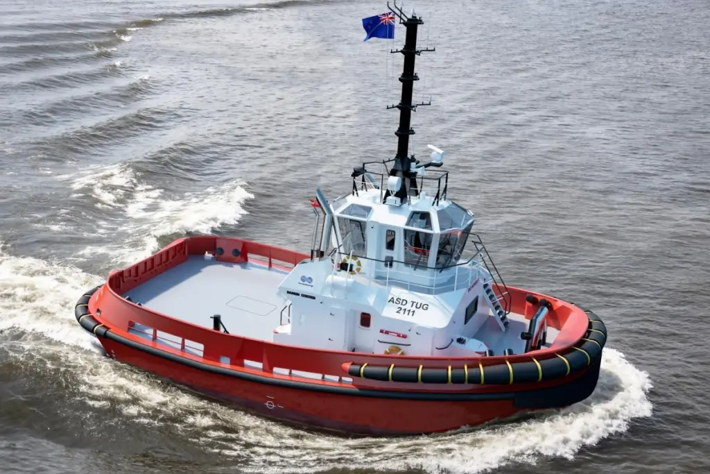 The ASD 2111 packs an impressive 50tbp in a tug just 21m in length (Damen)