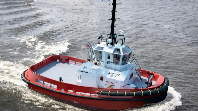 The ASD 2111 packs an impressive 50tbp in a tug just 21m in length (Damen)