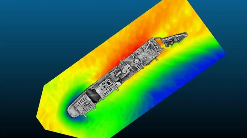 Multibeam survey of the wreck of the Normannia