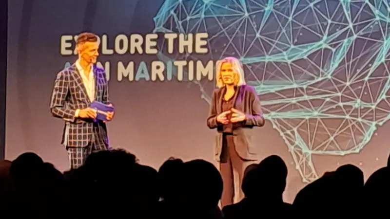 Europort official opening with Rotterdam Ahoy CEO Jolanda Jansen and host Geert Maarsr