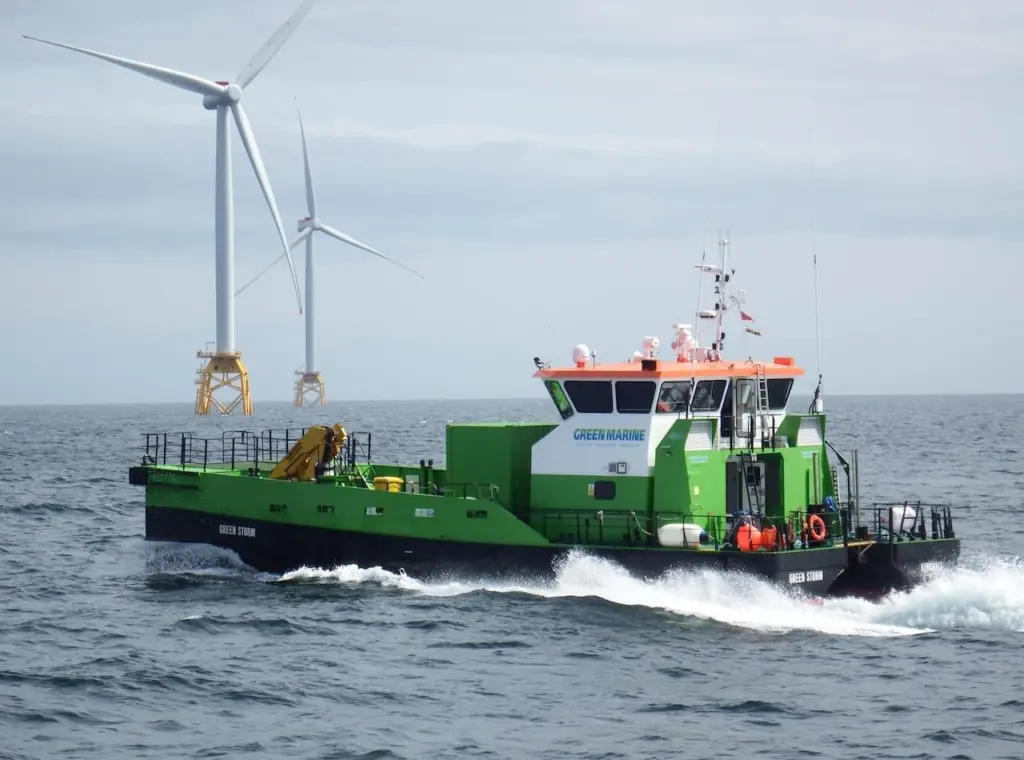 Green Marine's Green Storm Crew Transfer Vessel on Beatrice Offshore Wind Farm