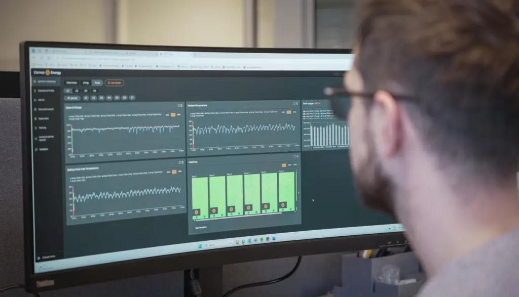 Man looking at computer screen