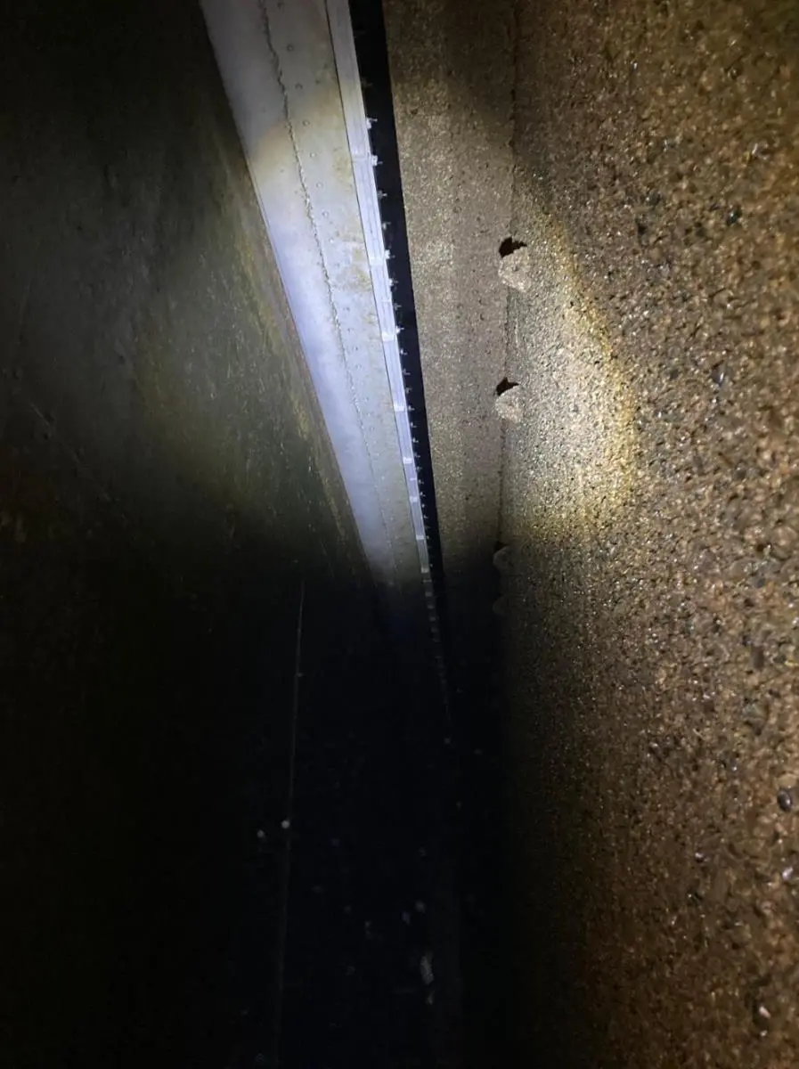 A rubber 'Gina' profile provides a watertight connection between the two tunnels (Rijkwaterstaat)