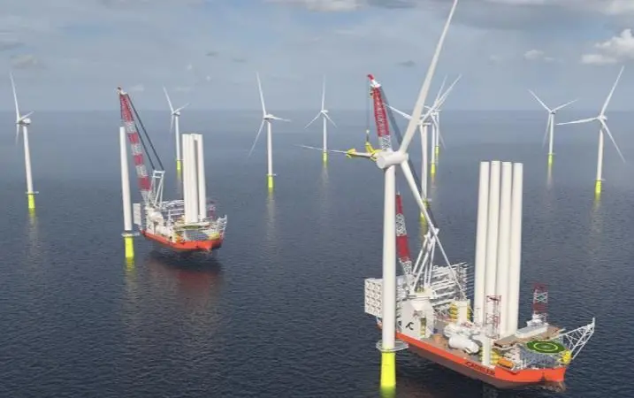Cadeler jack-up offshore windfarm installation vessels