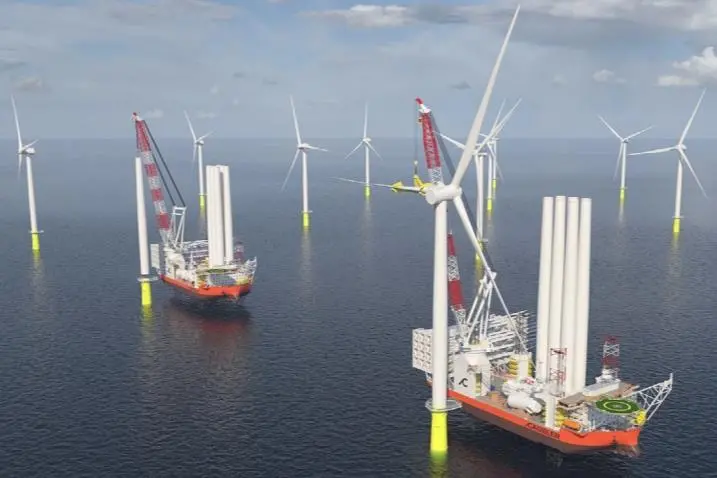 Cadeler jack-up offshore windfarm installation vessels