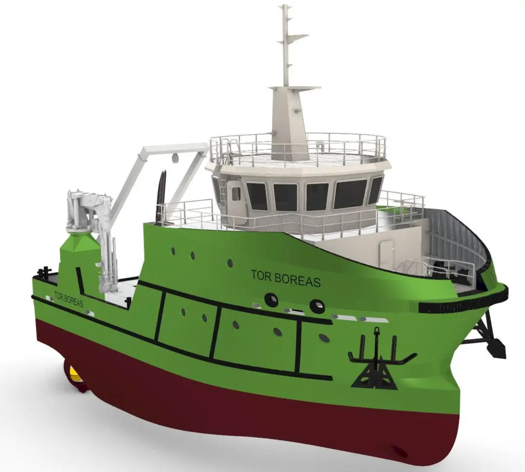 Tor Group's new utlity vessel is to a design from MacDuff Ship Design (Tor Group)