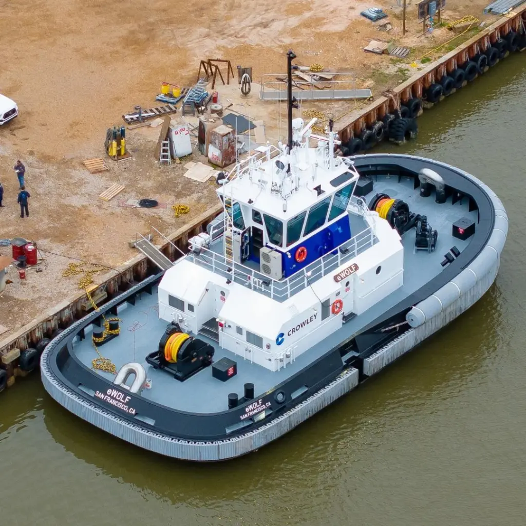 Crowley's all-electric tug will oprate at the Port of San Diego (Crowley)