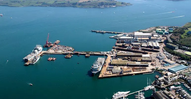 A&P's ship repair facility in Falmouth, Cornwall