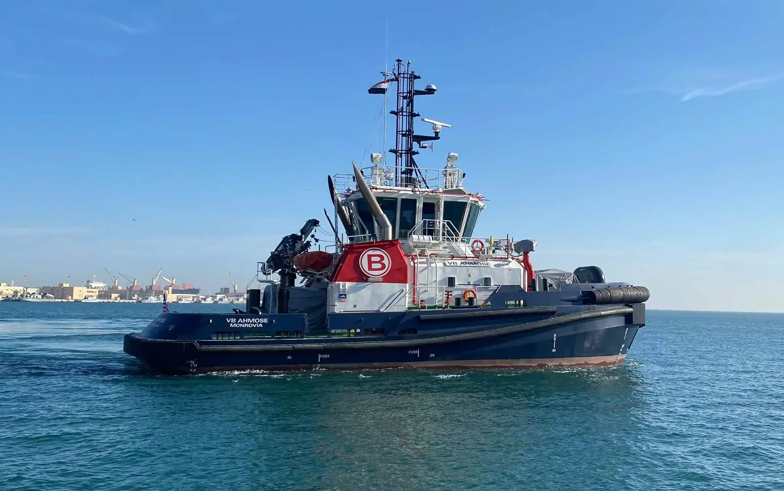 'VB Ahmose' is one of a pair or Sanmar-built tractor tugs for operation in Egypt (Boluda)