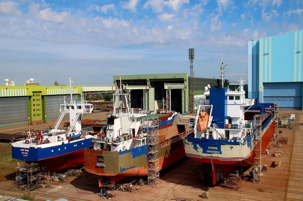 The Strela Shiprepair Yard in Stralsund, Germany