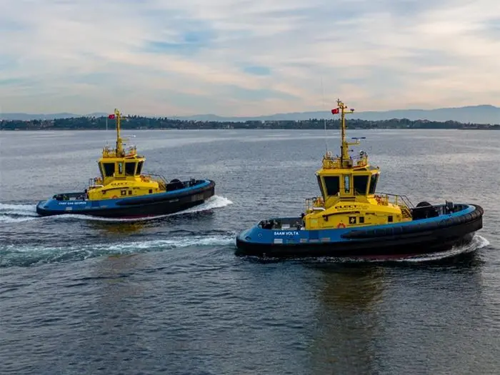 The two new tugs for Vancouver are all-electric Sanmar-exclusive ElectRA 2300SX designs (Sanmar)