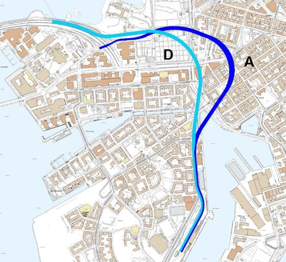 Tunnel options at the Port of Helsinki