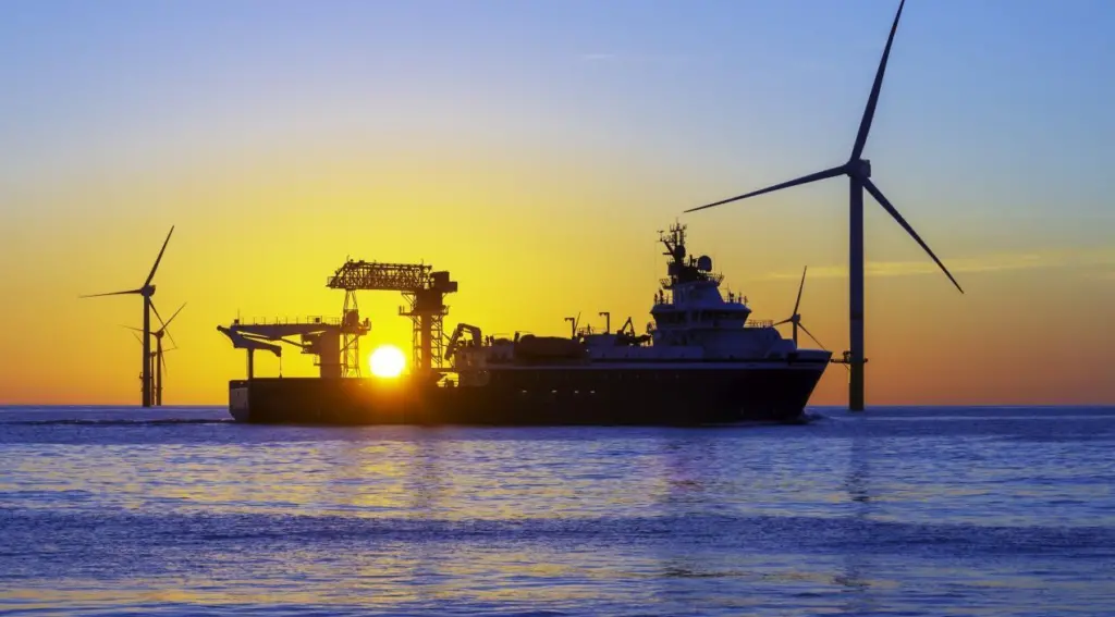 vessel at offshore wind site