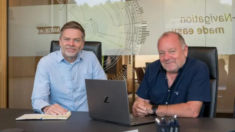 Bjørn Kristian Sæstad, OEM Director, and Paul Elgar, OEM Business Relations at NAVTOR