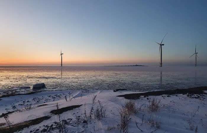 Tahkoluoto wind farm - believed to be the first in frozen sea conditions