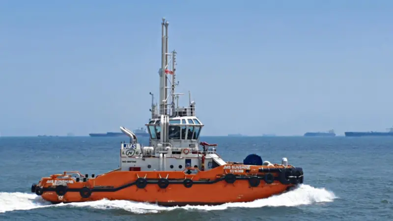The 'JMS Sunshine' at the Port of Singapore
