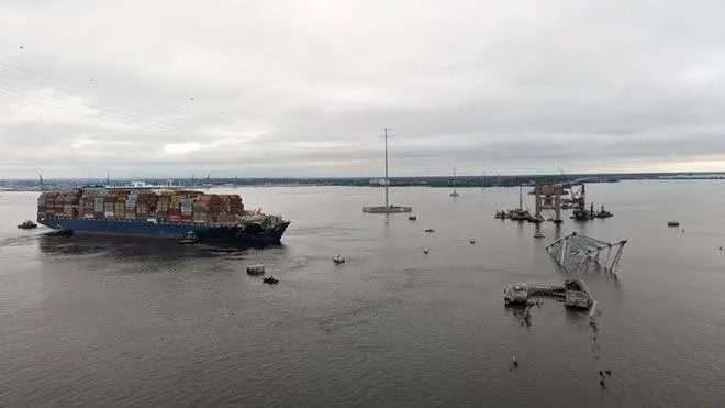 'Dali' is finally free from the Baltimore Key Bridge (Joint Information Centre) (002)