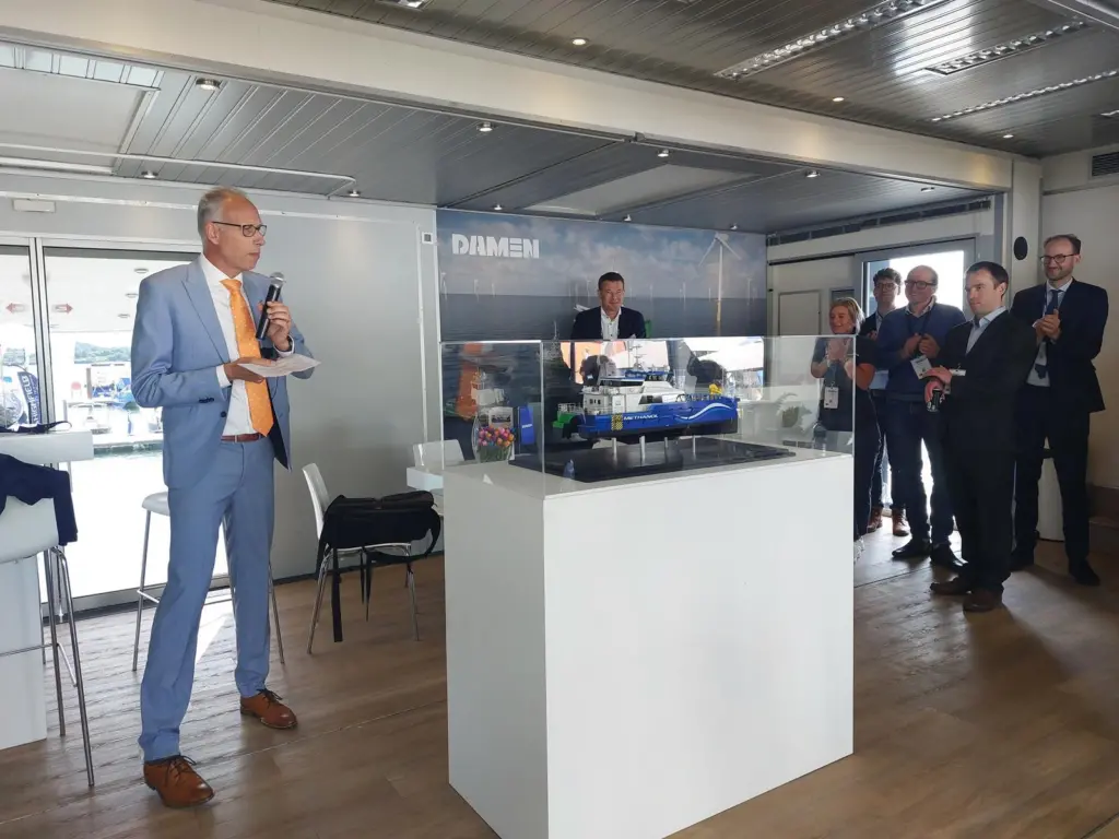 Damen's FCS 3210 E unveiling at Seawork