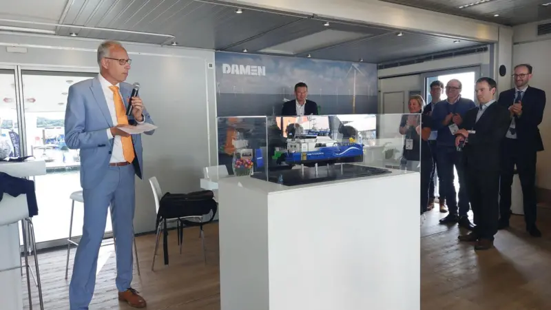Damen's FCS 3210 E unveiling at Seawork