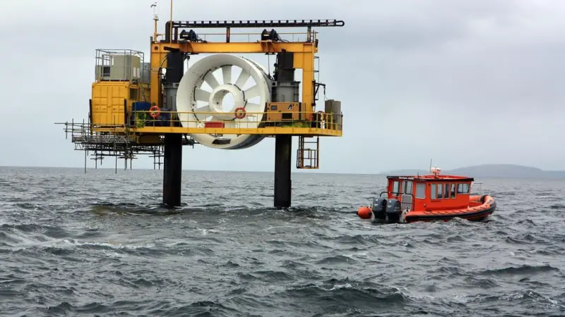 OpenHydro turbine on test at EMEC, Orkney