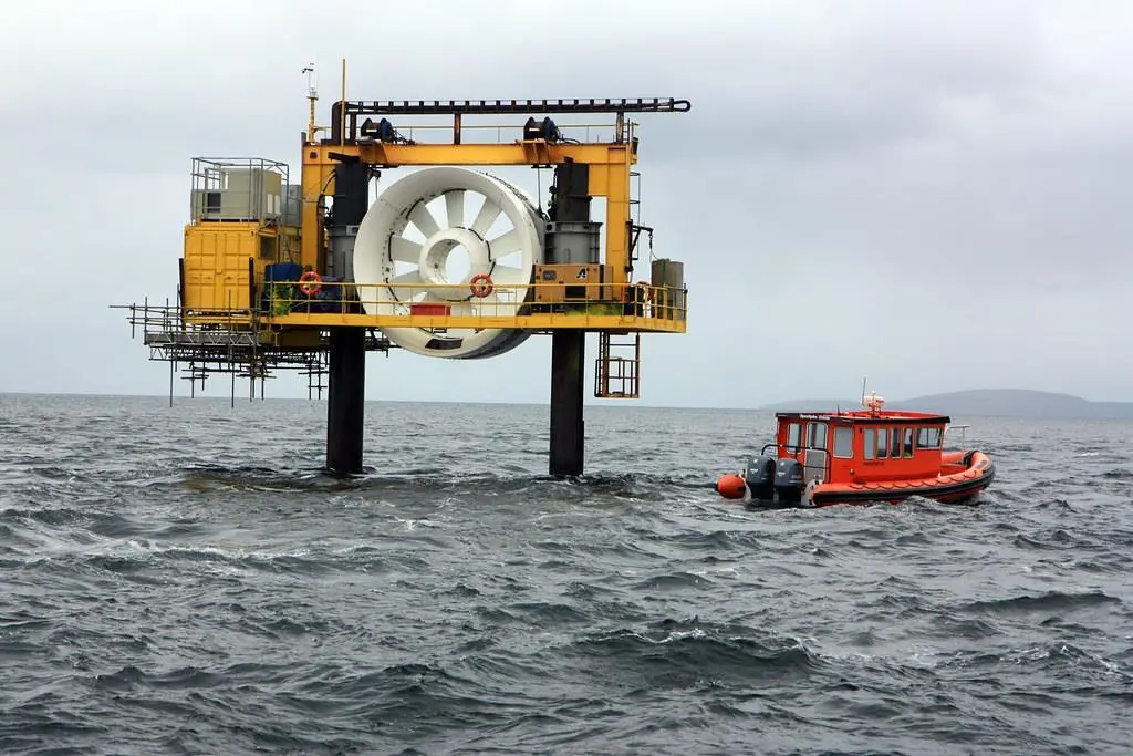 OpenHydro turbine on test at EMEC, Orkney