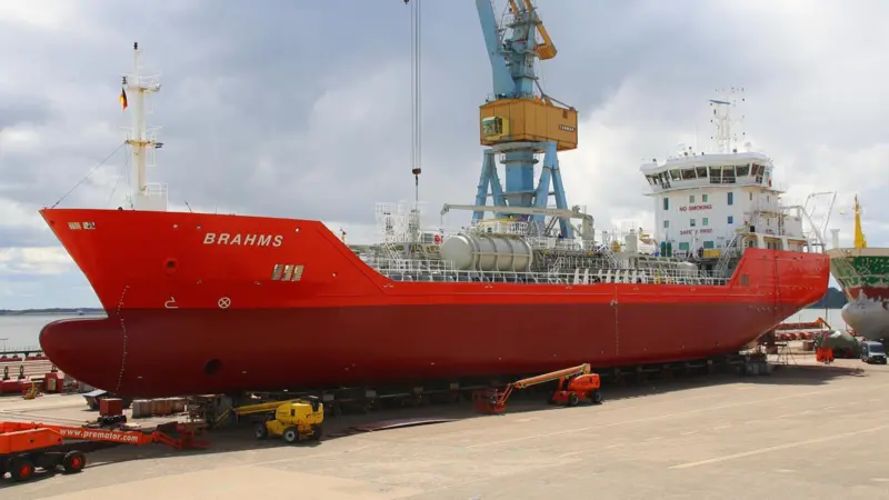 GEFO's 'Brahms' has an a full overhaul at Strela Shiprepair Yard