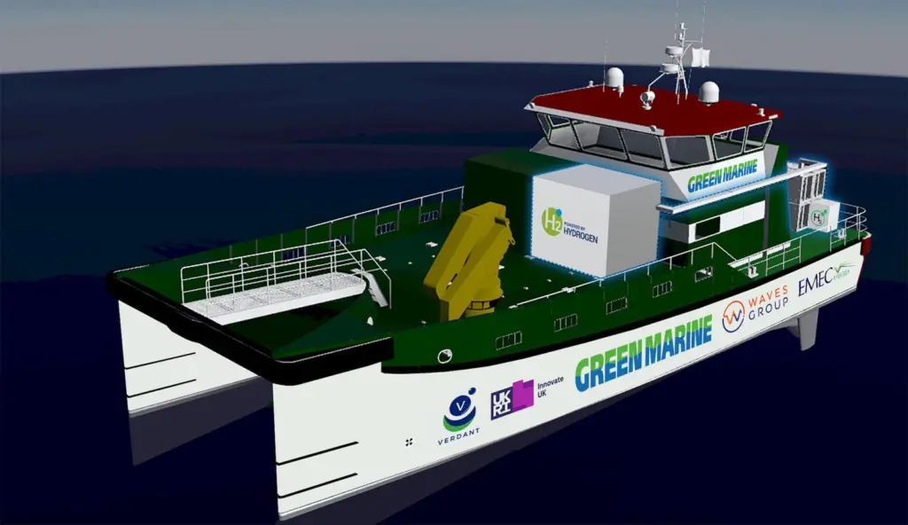 Green Marine UKs hydrogen CTV (Crew Transfer Vessel) retrofit initiative  - Project Verdant - awarded Approval in Principle by RINA_