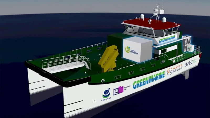 Green Marine UKs hydrogen CTV (Crew Transfer Vessel) retrofit initiative  - Project Verdant - awarded Approval in Principle by RINA_