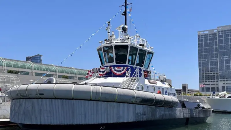 'eWolf' pictured during its naming ceremony (Corvus Energy)